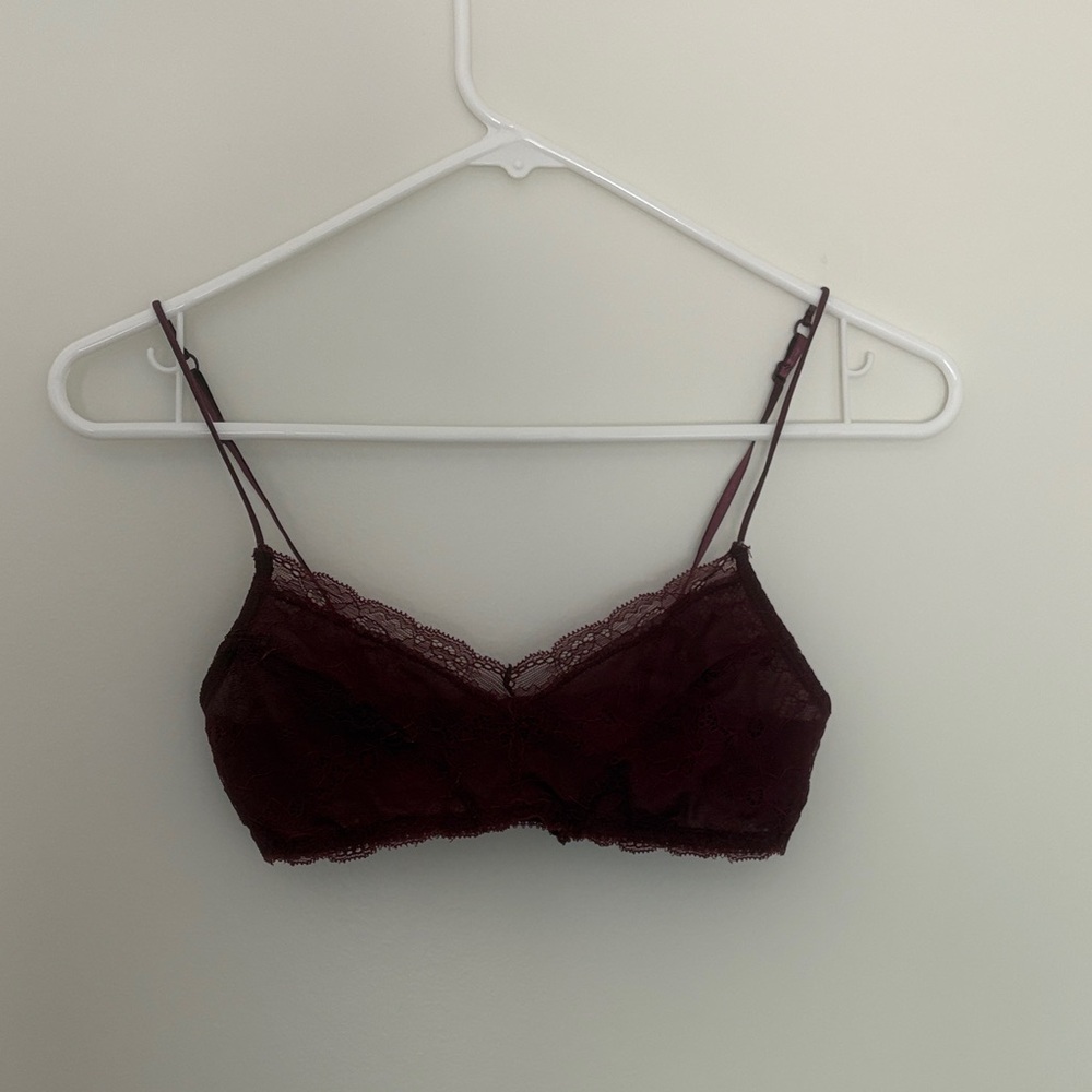 Kimchi Blue Lace Bralette in Dark Burgundy